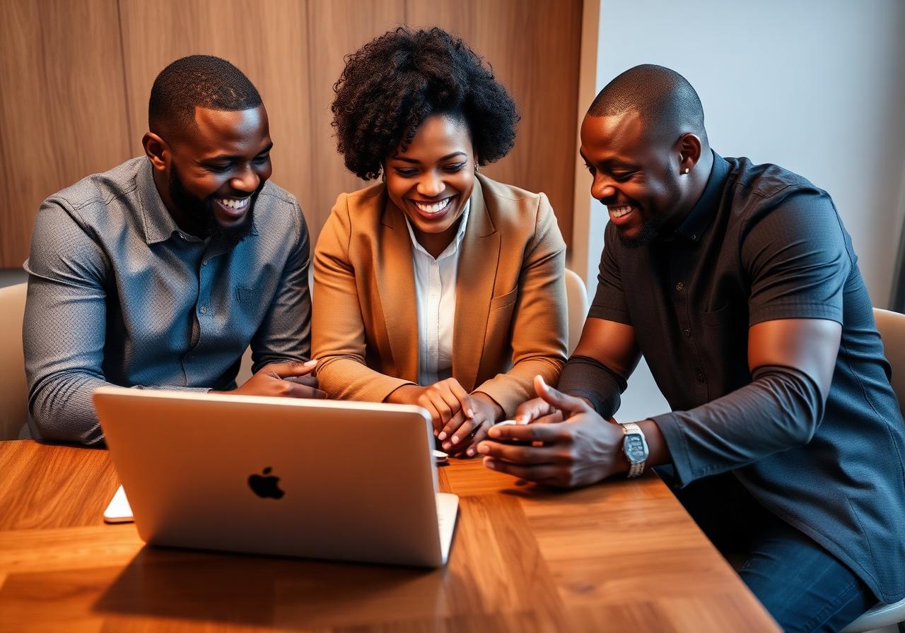 Black entrepreneurs collaborating